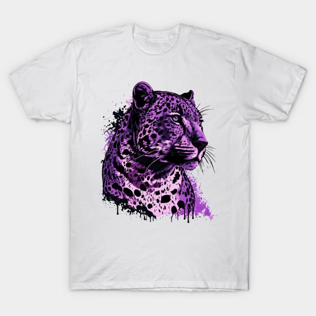 Purple Jaguar T-Shirt by Muganne Creates